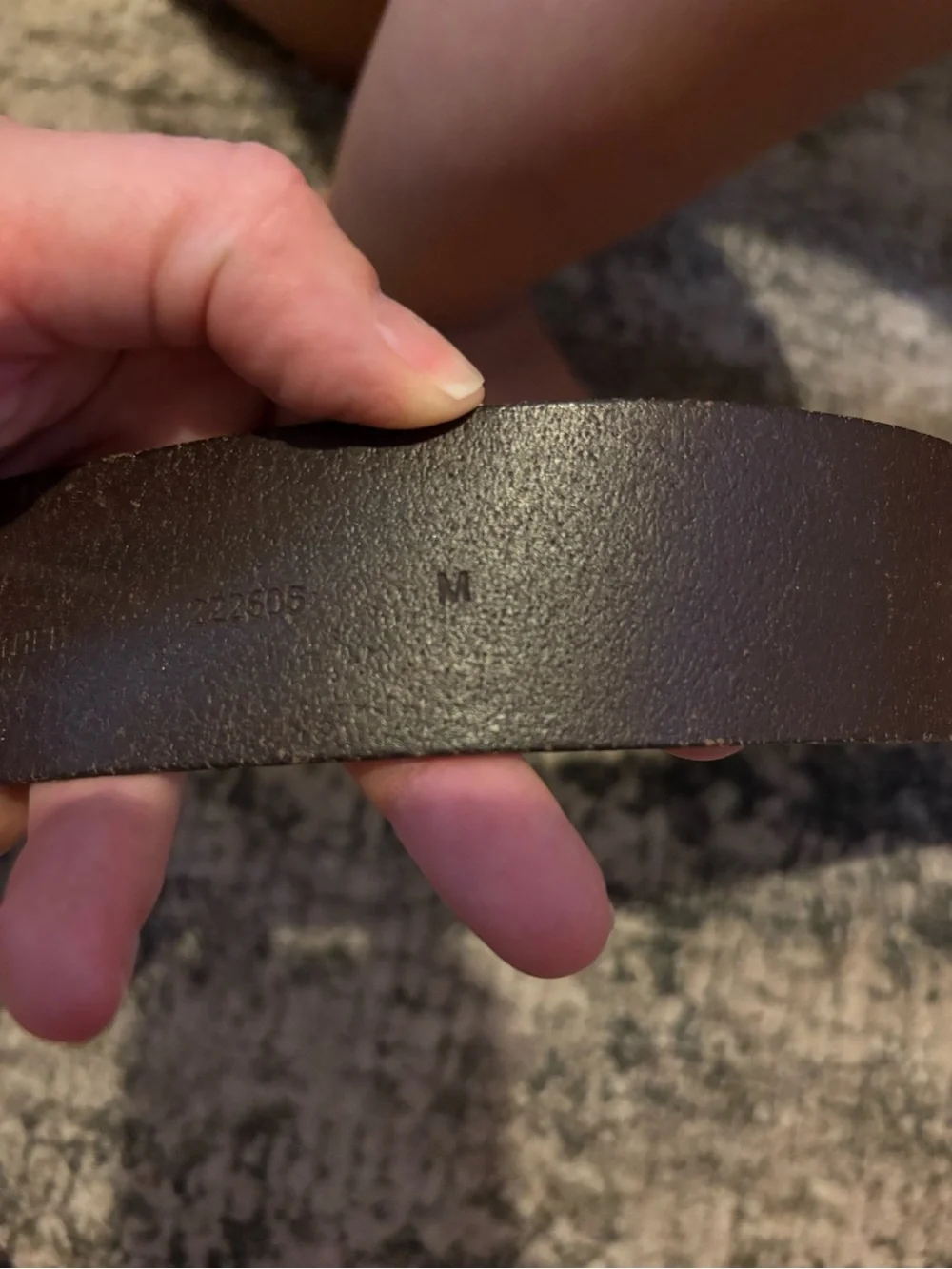 Banana Republic Dark Brown Leather Belt with Silver Rectangular Buckle